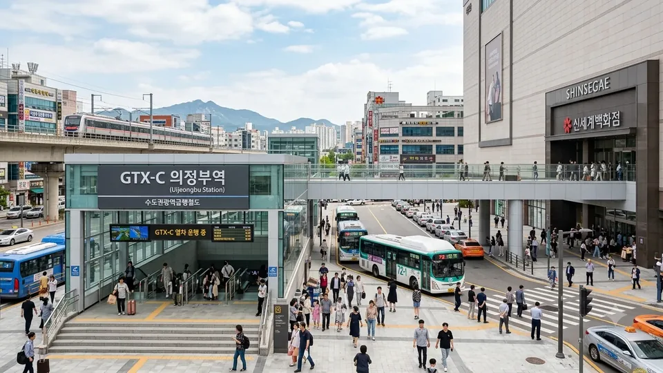 해링턴 플레이스 의정부역 의정부역 앞 거리 이미지컷(AI)
